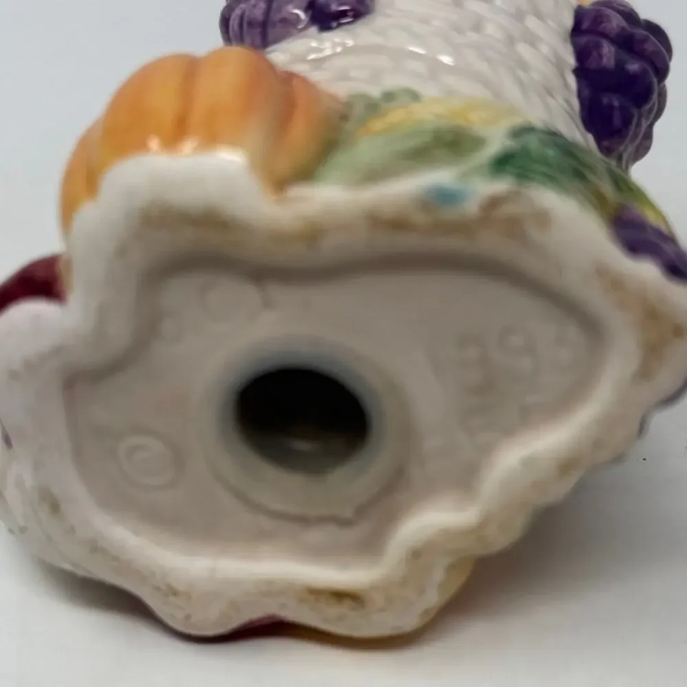 OCI Fitz & Floyd 1993 Horn of Plenty Salt/Pepper Shaker Omnibus Harvest Bounty